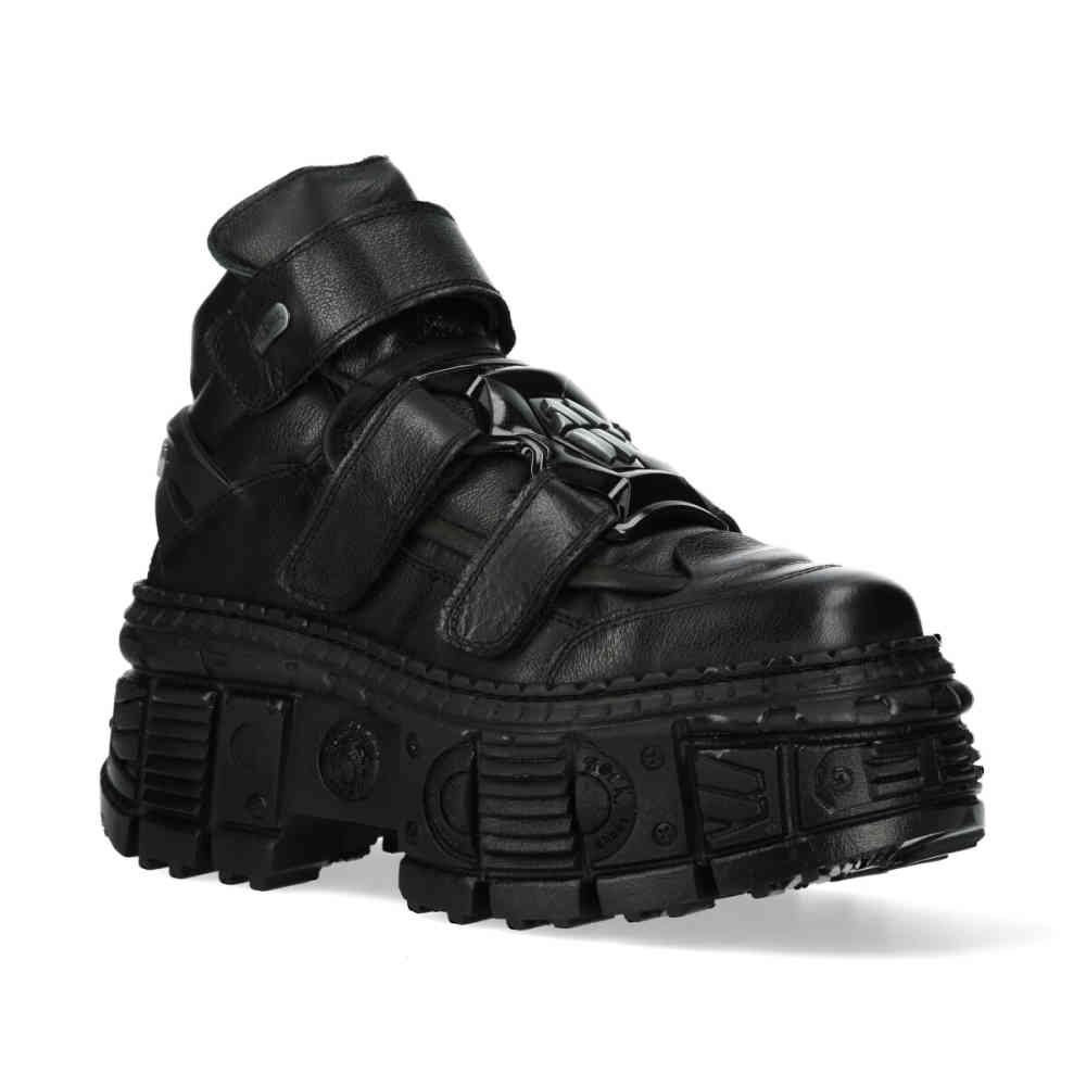 New Rock - M-WALL285-S2 Plattformstiefel - Schwarz